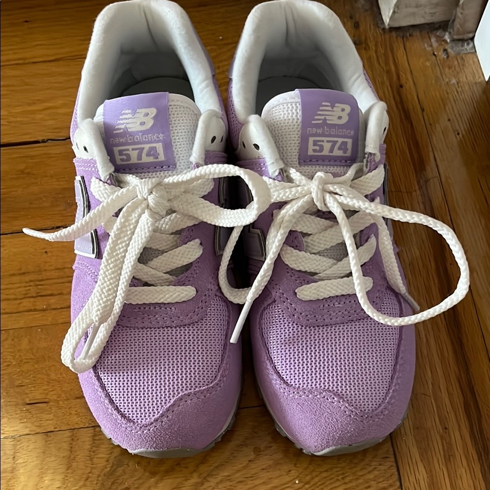 Used New Balance Purple and White Sneakers